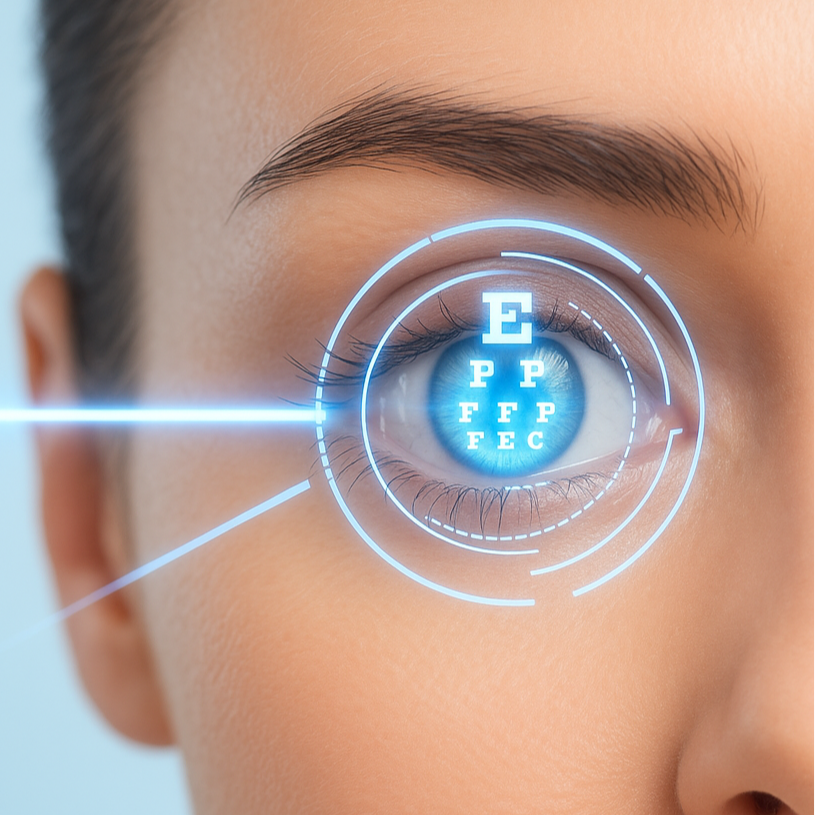 Laser eye surgery for vision correction